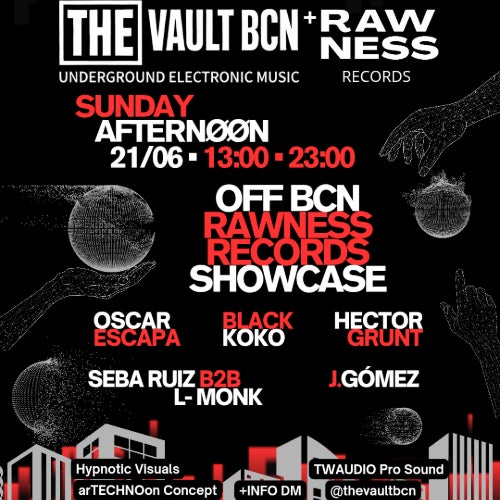 Seba Ruiz Rawness Showcase & The Vault BCN Offbcn Chart